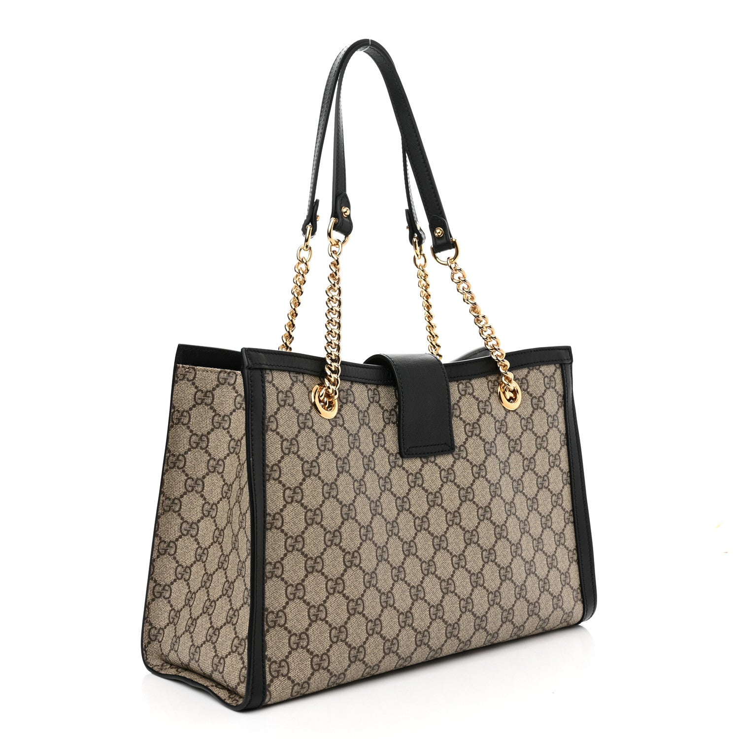 Gucci GG Supreme Monogram Medium Padlock Tote Black 3 of 11