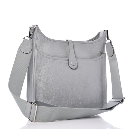 Hermes Taurillon Clemence Evelyne III PM Gris Mouette 3 of 12