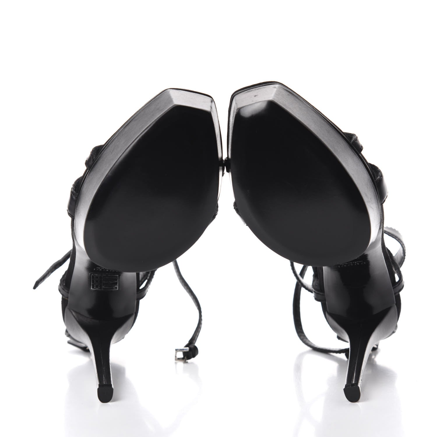 Gucci Calfskin Platform Sandal Heels 35.5 Black 6 of 9