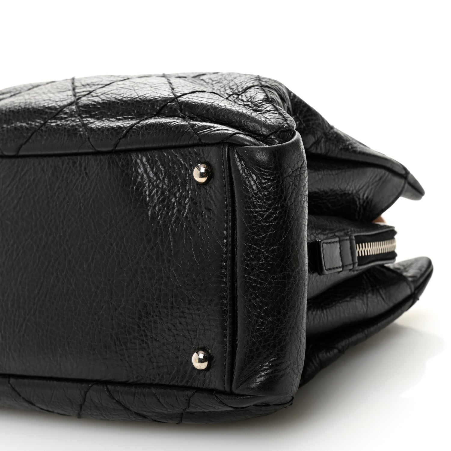 Chanel Glazed Calfskin On the Road Zip Tote Black 1788134