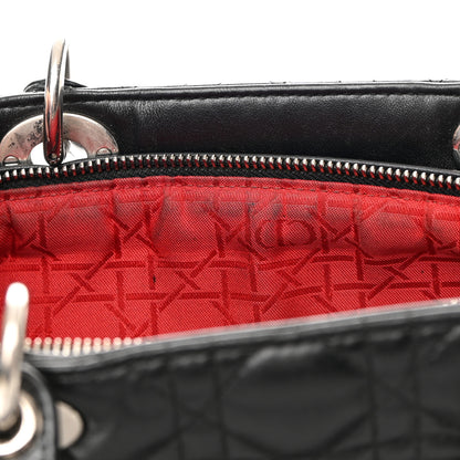 Christian Dior Lambskin Cannage Large Lady Dior Black 7 of 20