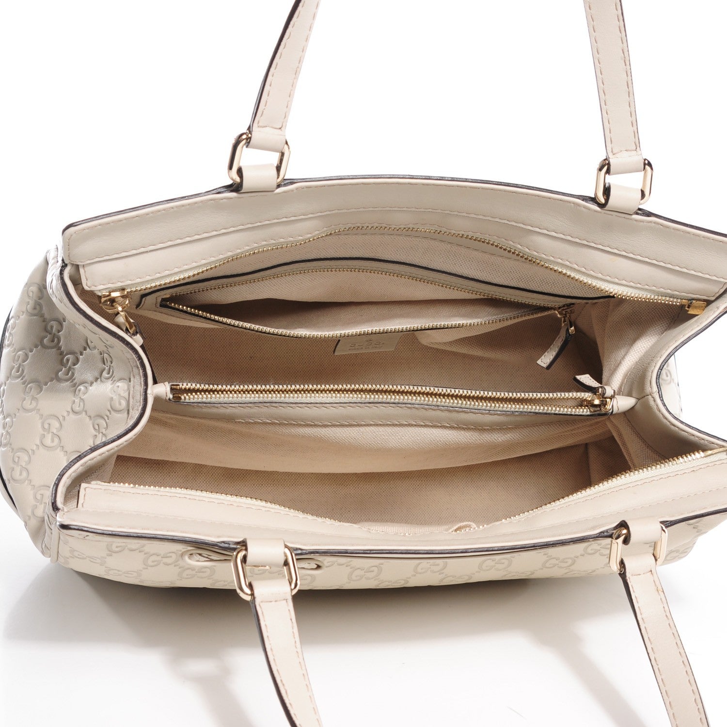 Gucci Guccissima Medium Mayfair Tote Off White 7 of 7