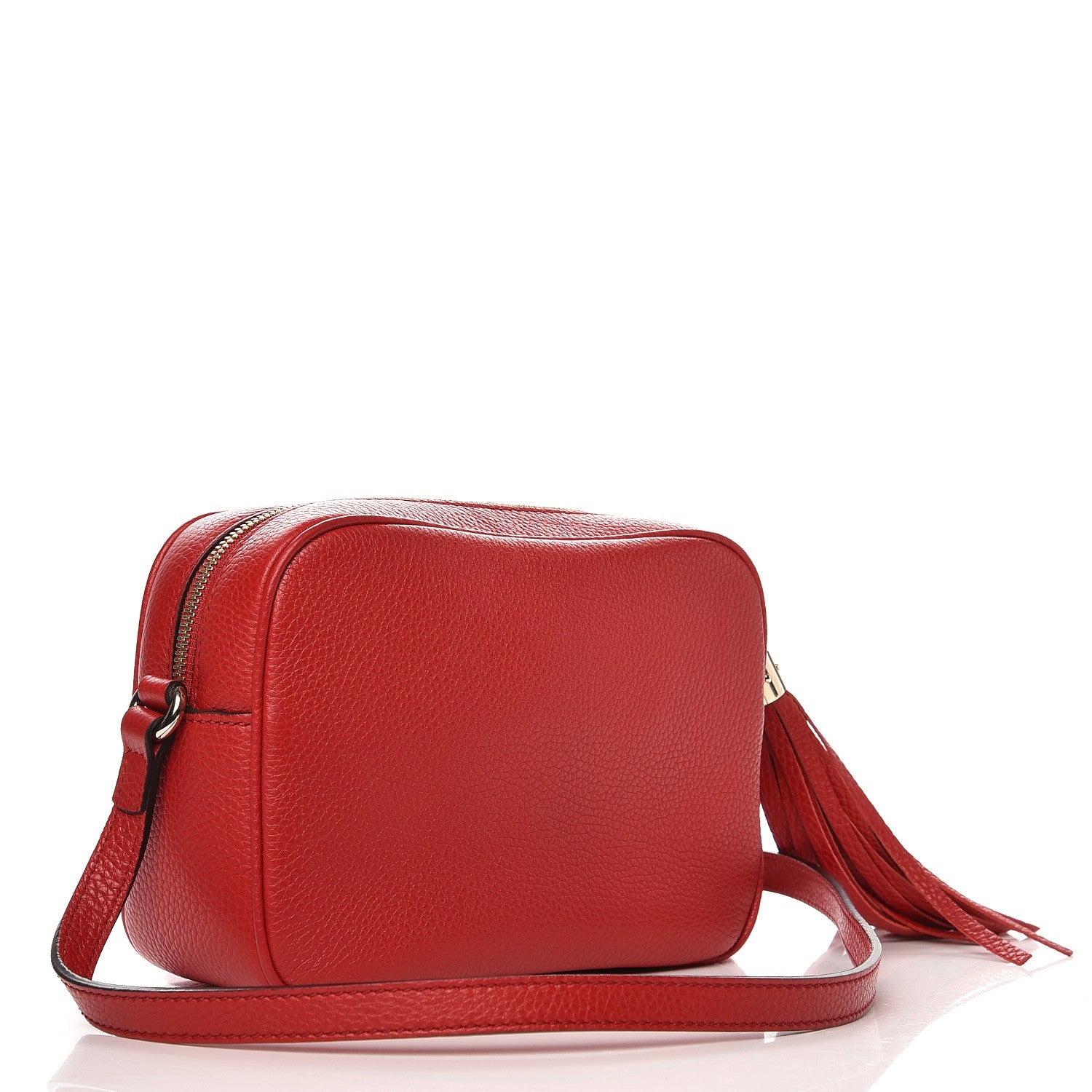 Gucci Pebbled Calfskin Small Soho Disco Bag Tabasco Red 3 of 7