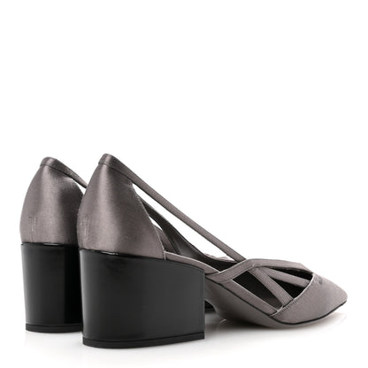 Prada Satin Cutout 55mm Pumps 38 Ardesia 5 of 10