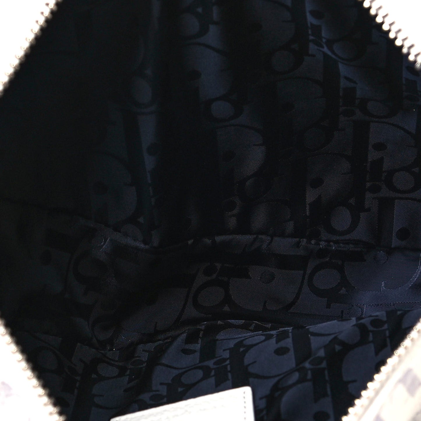 X DANIEL ARSHAM Grained Calfskin Newspaper Print Saddle Bag White