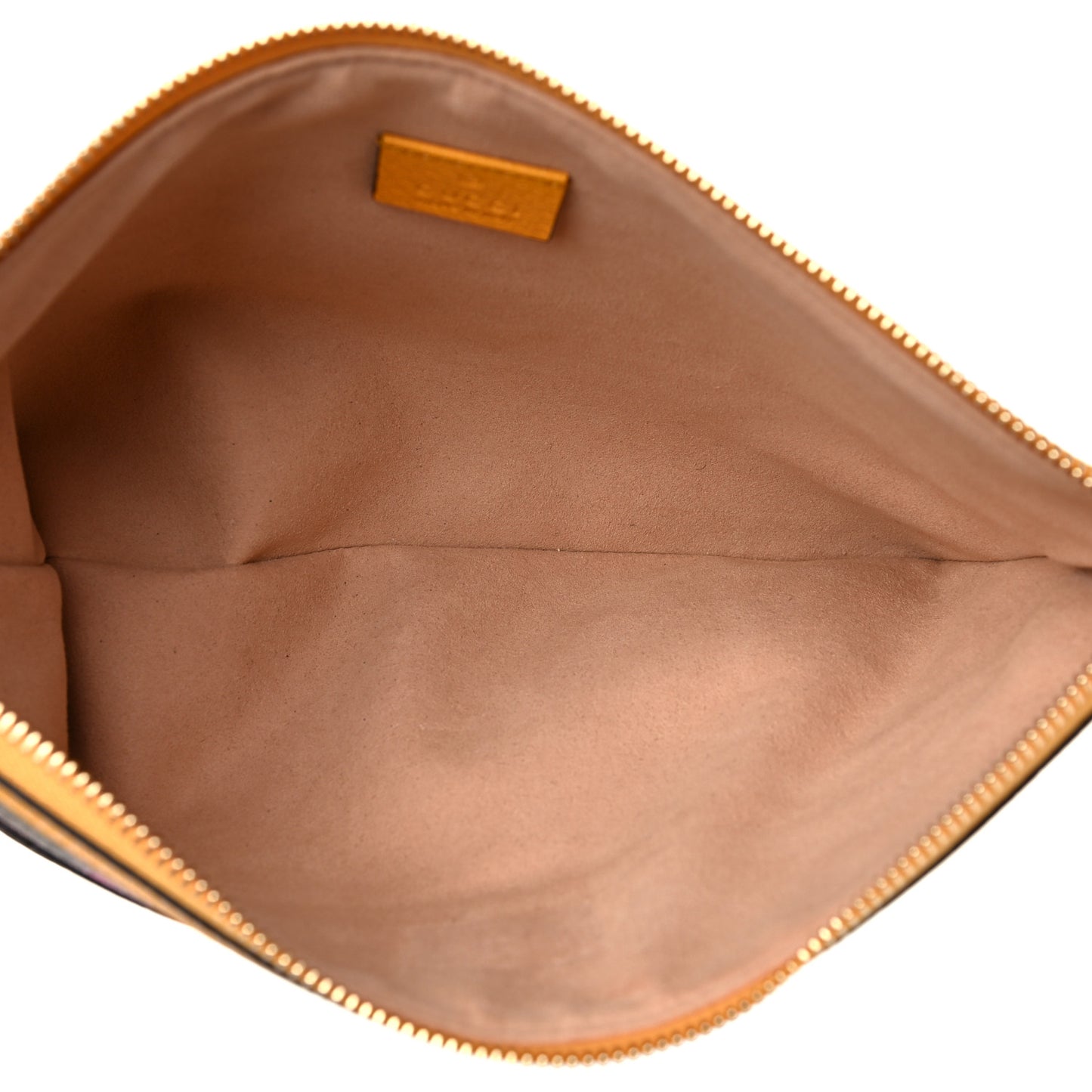 GG Supreme Monogram Flora Large Ophidia Pouch Clutch Beige Multicolor Crop