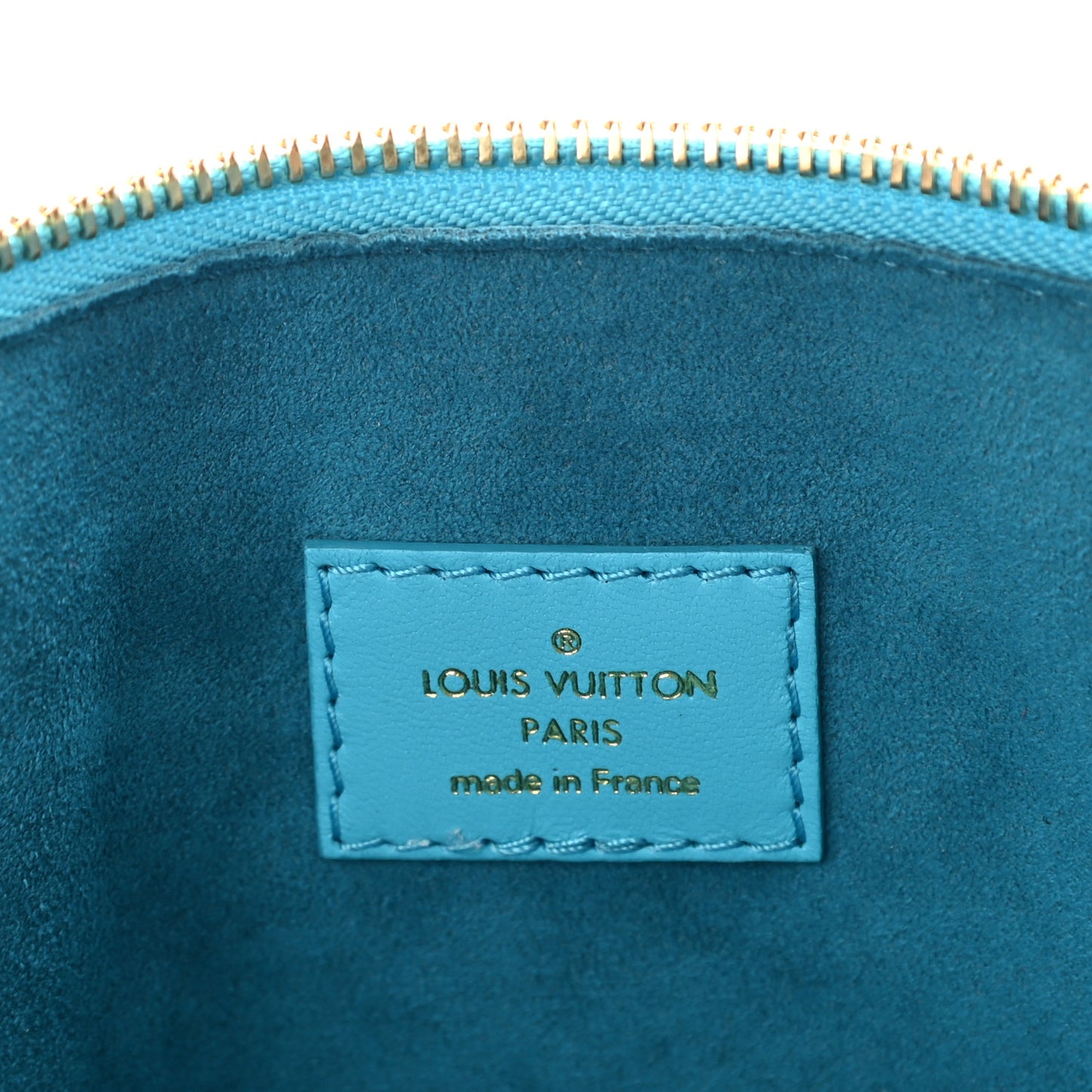 Lambskin Embossed Monogram Coussin PM Turquoise