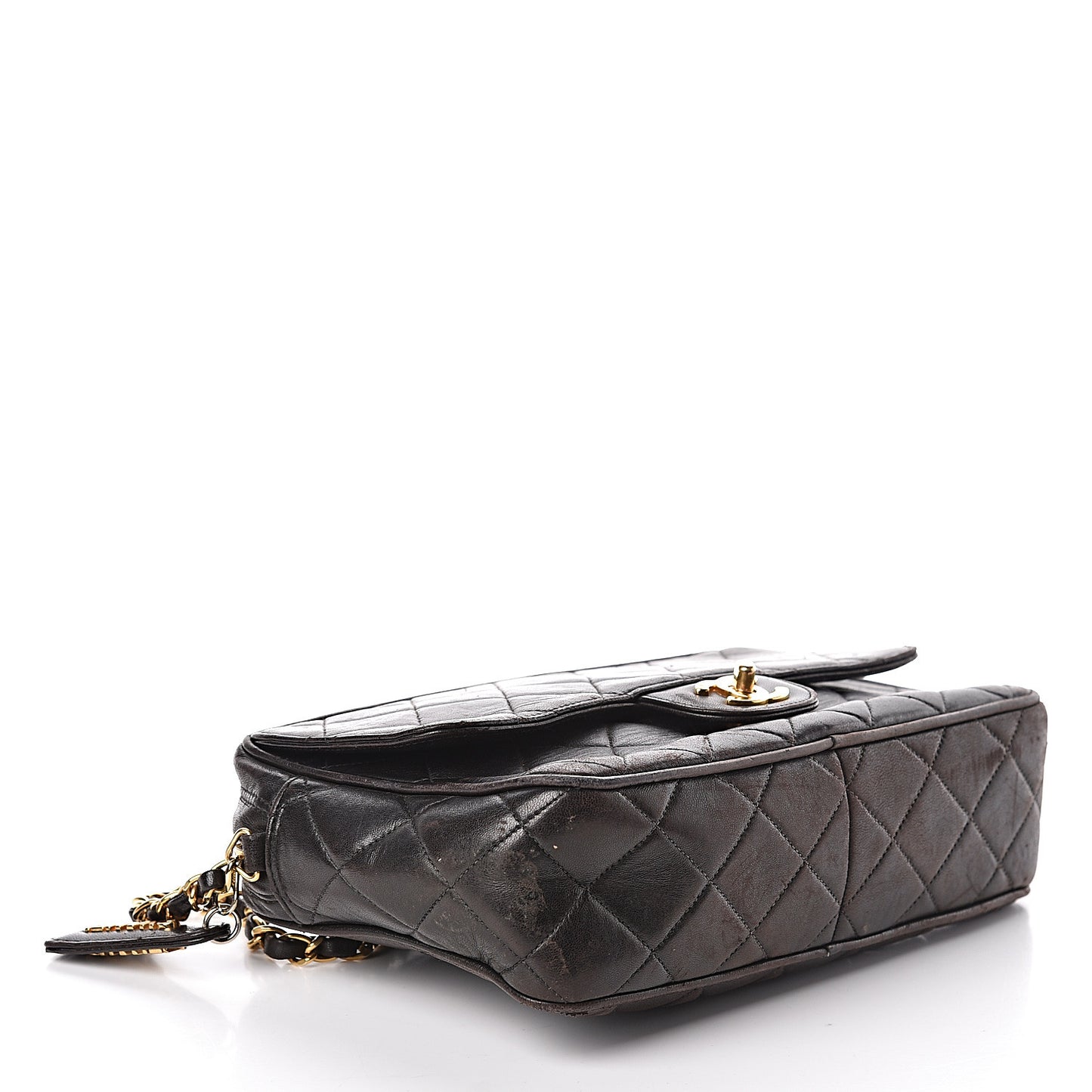 Lambskin Quilted Camera Case Black
