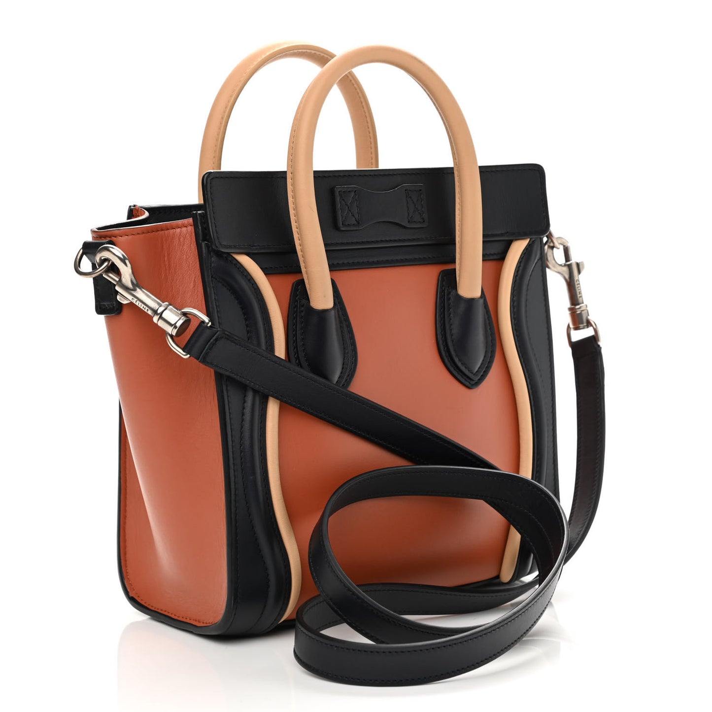Smooth Calfskin Nano Tri-Color Luggage Brick