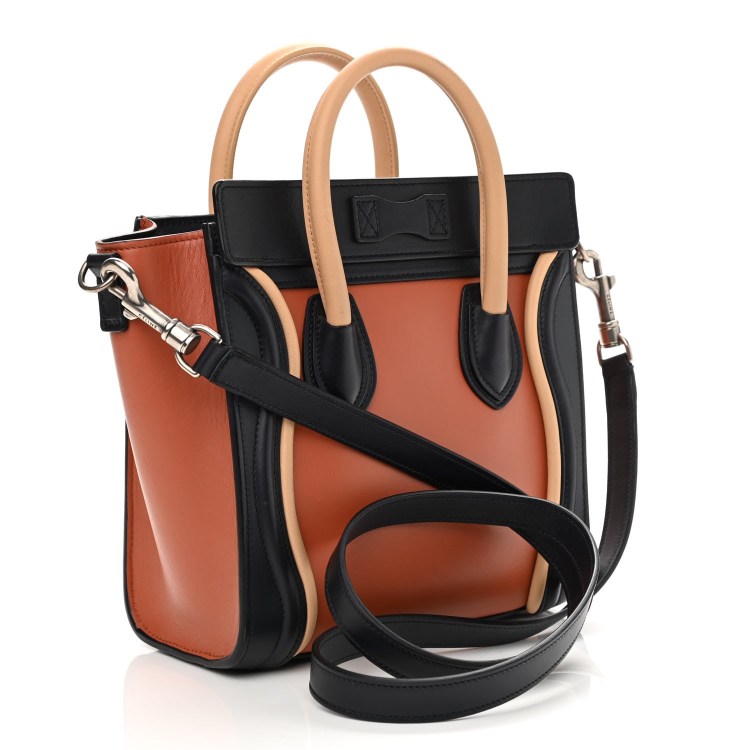 Celine Smooth Calfskin Nano Tri-Color Luggage Brick 2 of 10