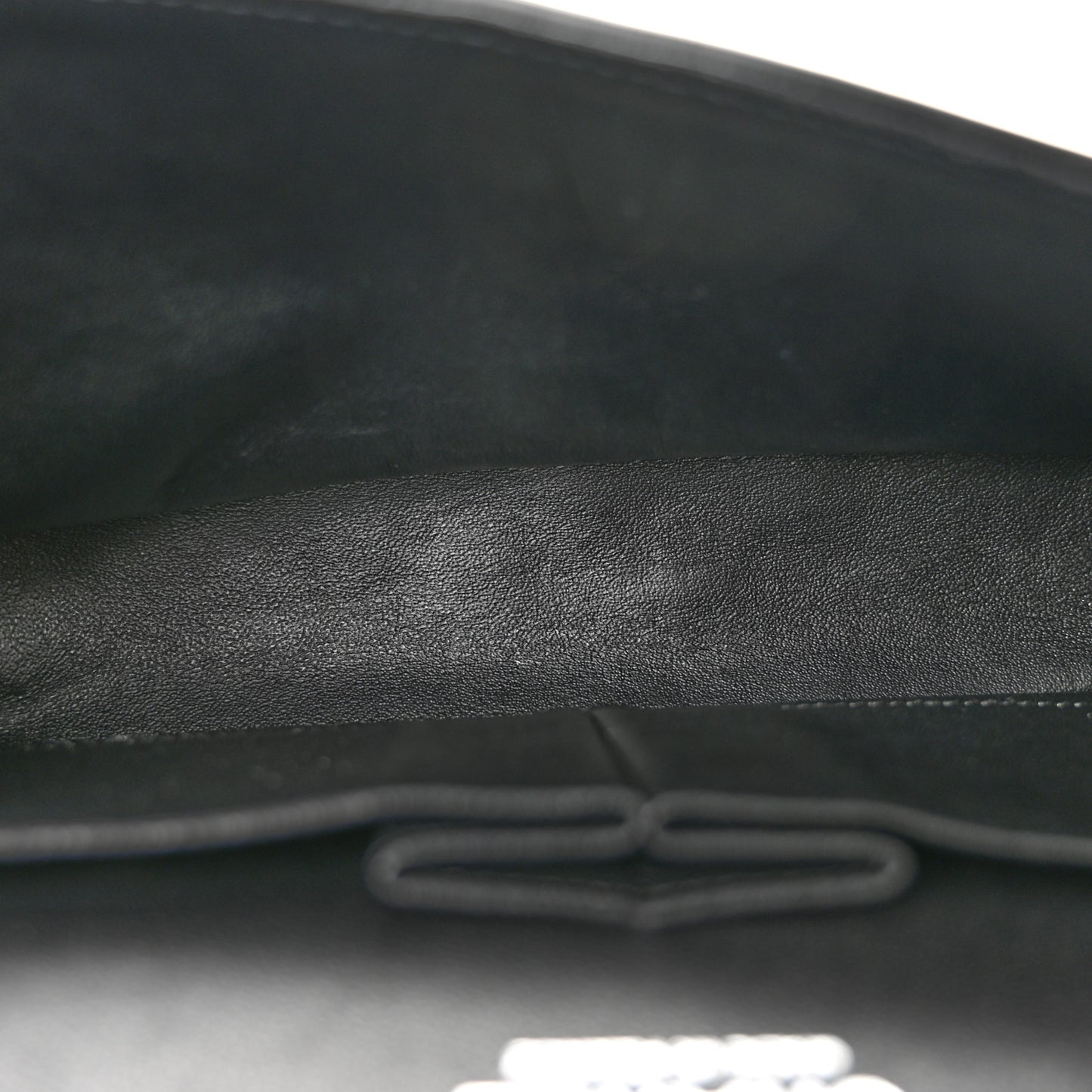 Patent Quilted Medium Double Flap Black