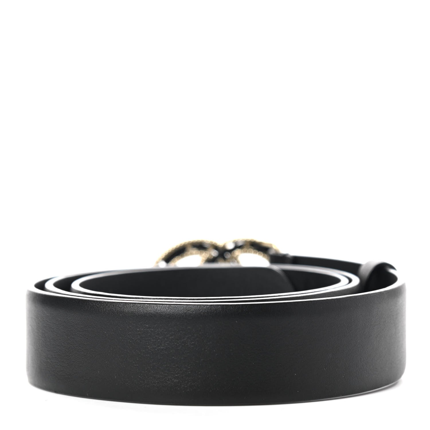 Chanel Lambskin Crystal Chain CC Belt 85 34 Black 2 of 9