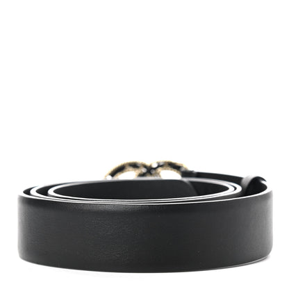 Chanel Lambskin Crystal Chain CC Belt 85 34 Black 2 of 9