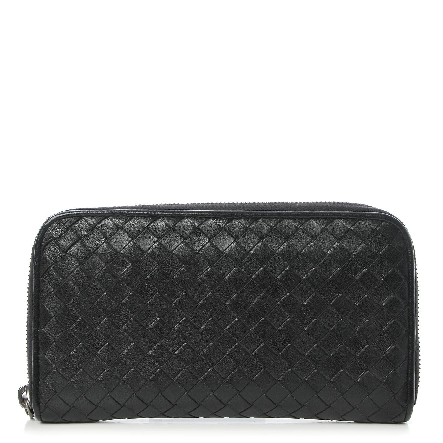 Bottega Veneta Nappa Intrecciato Zip Around Wallet Black 1 of 7