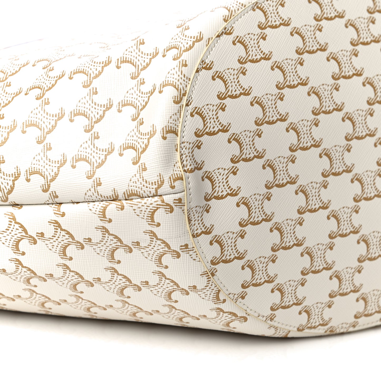 Calfskin Canvas Triomphe Large Couffin White