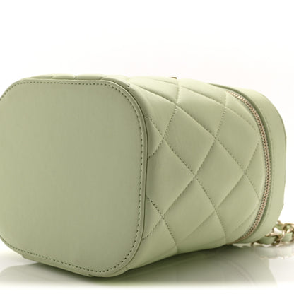 Chanel Lambskin Quilted Trendy Vanity Case Sea Green 10 of 10