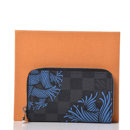 Louis Vuitton Damier Graphite Rope Zippy Coin Purse Blue 7 of 7