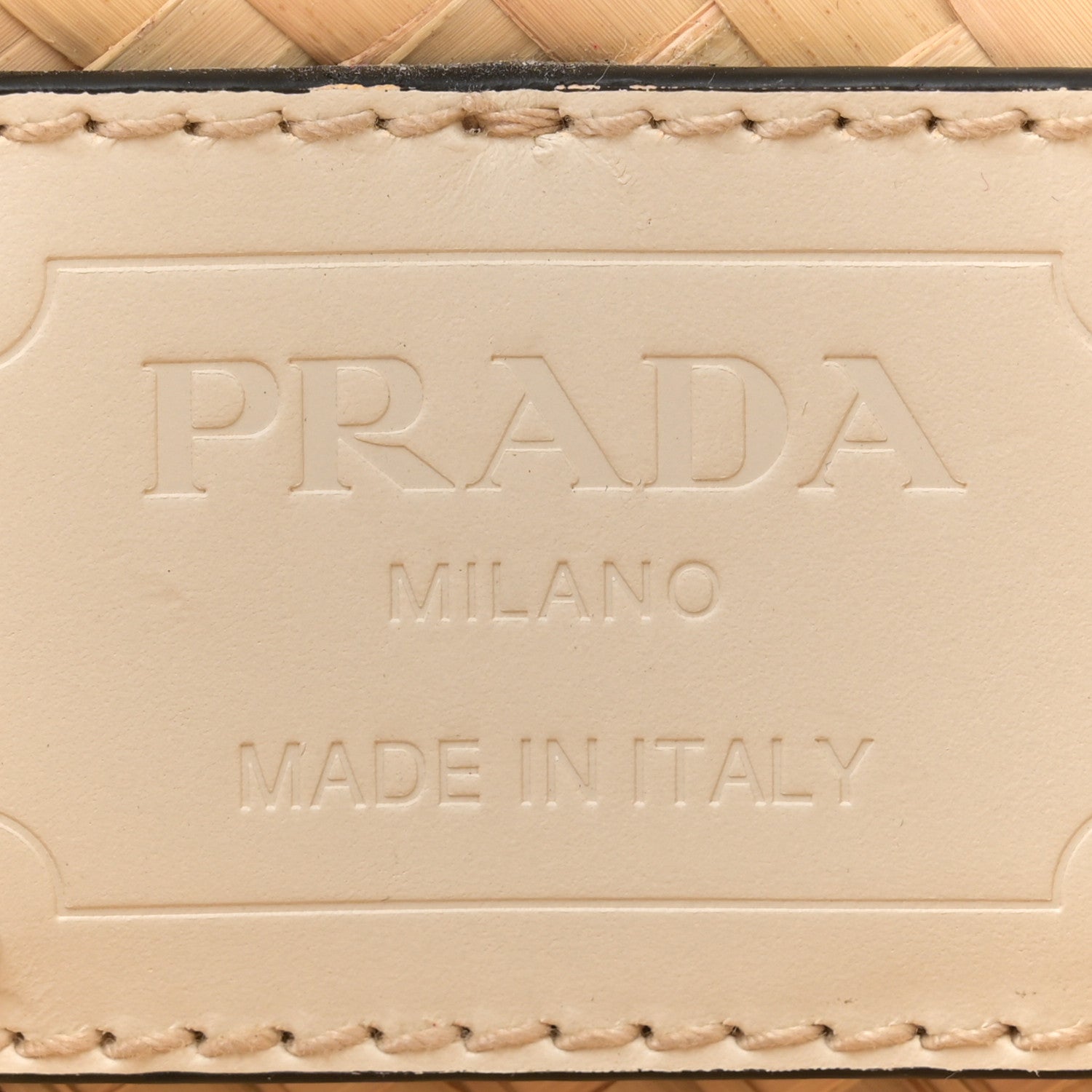 Prada Palmitto Vitello Woven Braided Large Basket Tote Bag Naturale White 6 of 11