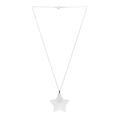 Tiffany Sterling Silver Crystal Star Pendant Necklace 2 of 4