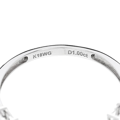 Parker & West by FASHIONPHILE 18K White Gold Diamond 1.00ctw Heart Cut Curved Ring 54 7 9 of 9