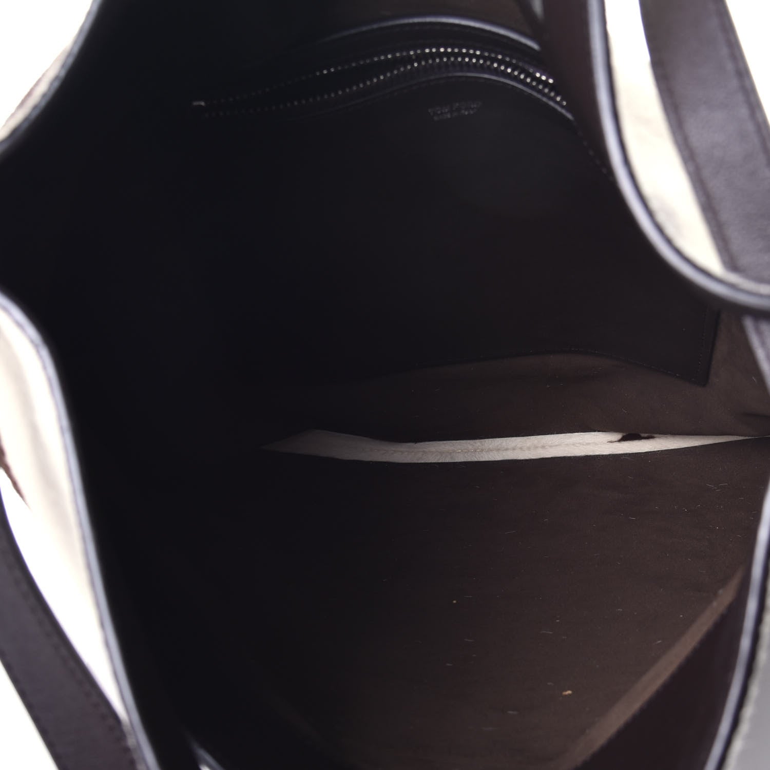 Tom Ford Calf Hair Shoulder Bag Brown White 5 of 9