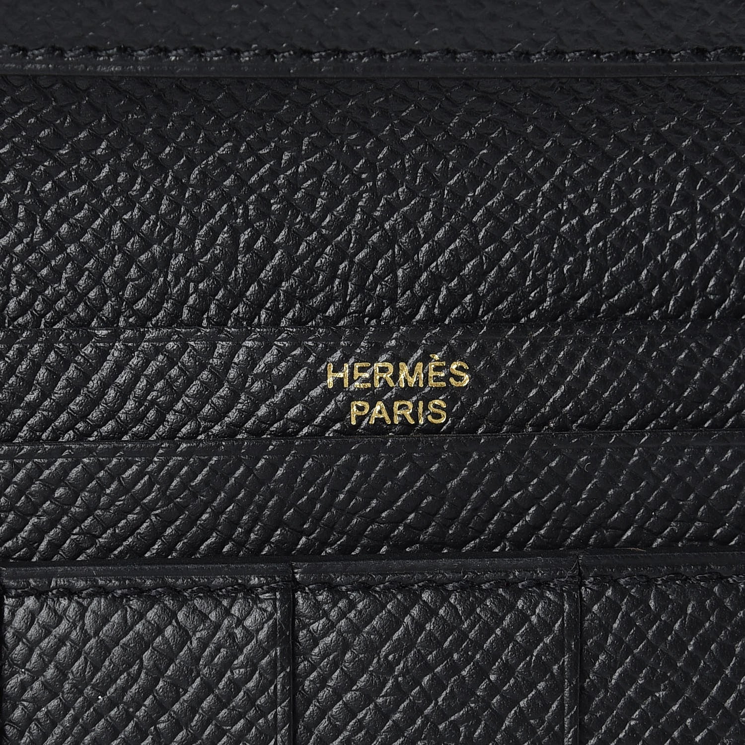 Hermes Epsom Bearn Gusset Wallet Black 8 of 8