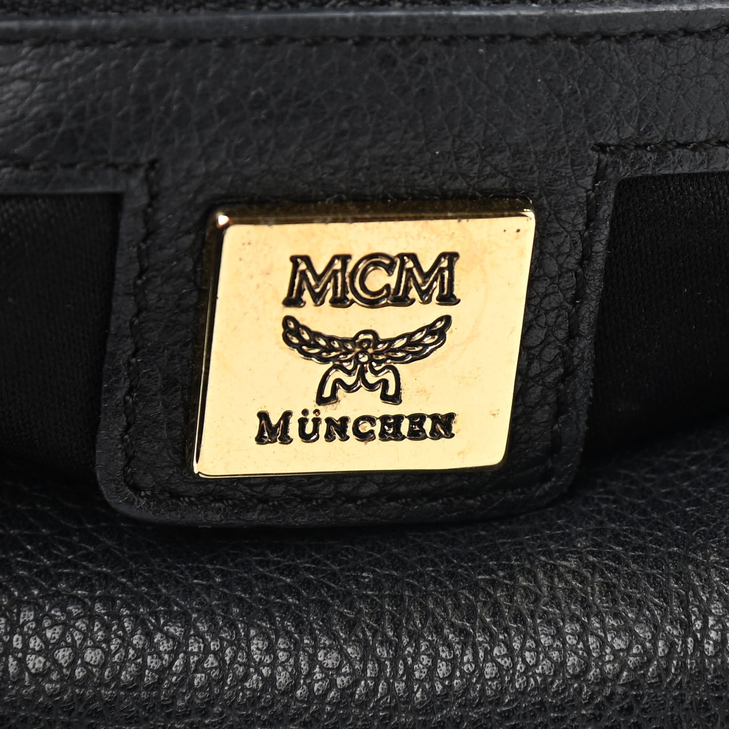 Grained Calfskin Studded Boston Bag Black