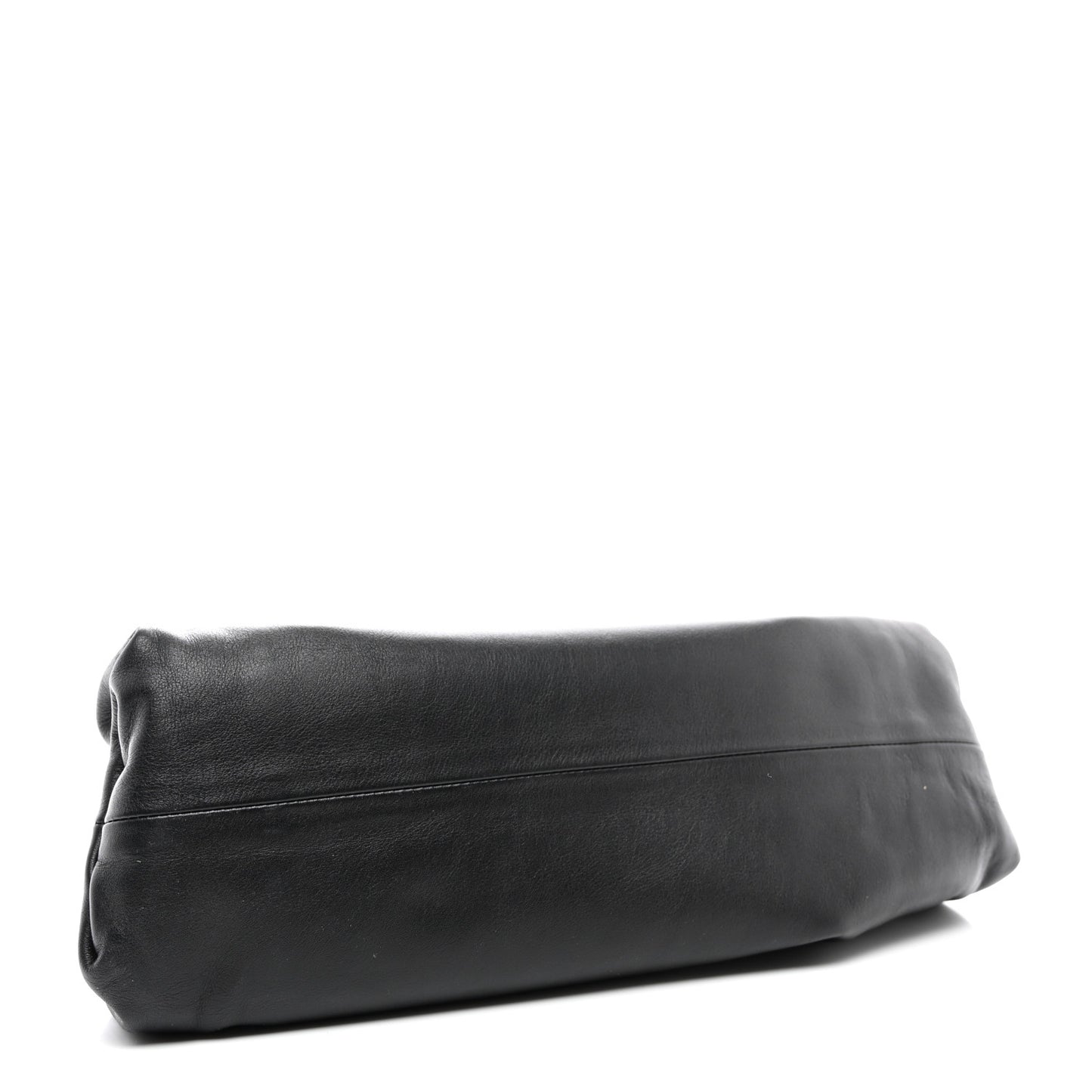 Smooth Butter Calf The Pouch Oversized Clutch Black