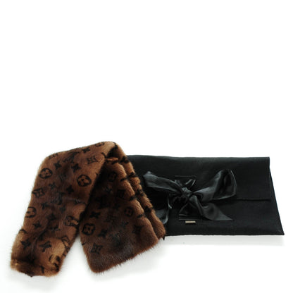 Louis Vuitton Monogram Mink Fur Scarf Stole Wrap 4 of 7