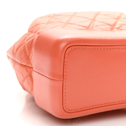 Chanel Aged Calfskin Quilted Small Gabrielle Backpack Orange 9 of 10