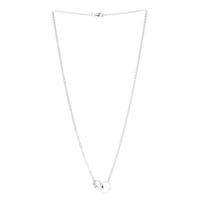 Cartier 18K White Gold Interlocking LOVE Necklace 3 of 7