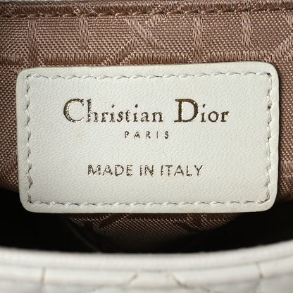 Christian Dior Lambskin Cannage Mini Lady Dior White 6 of 13