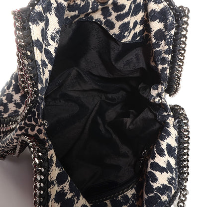 Stella McCartney Linen Leopard Small Falabella Tote Black 5 of 9