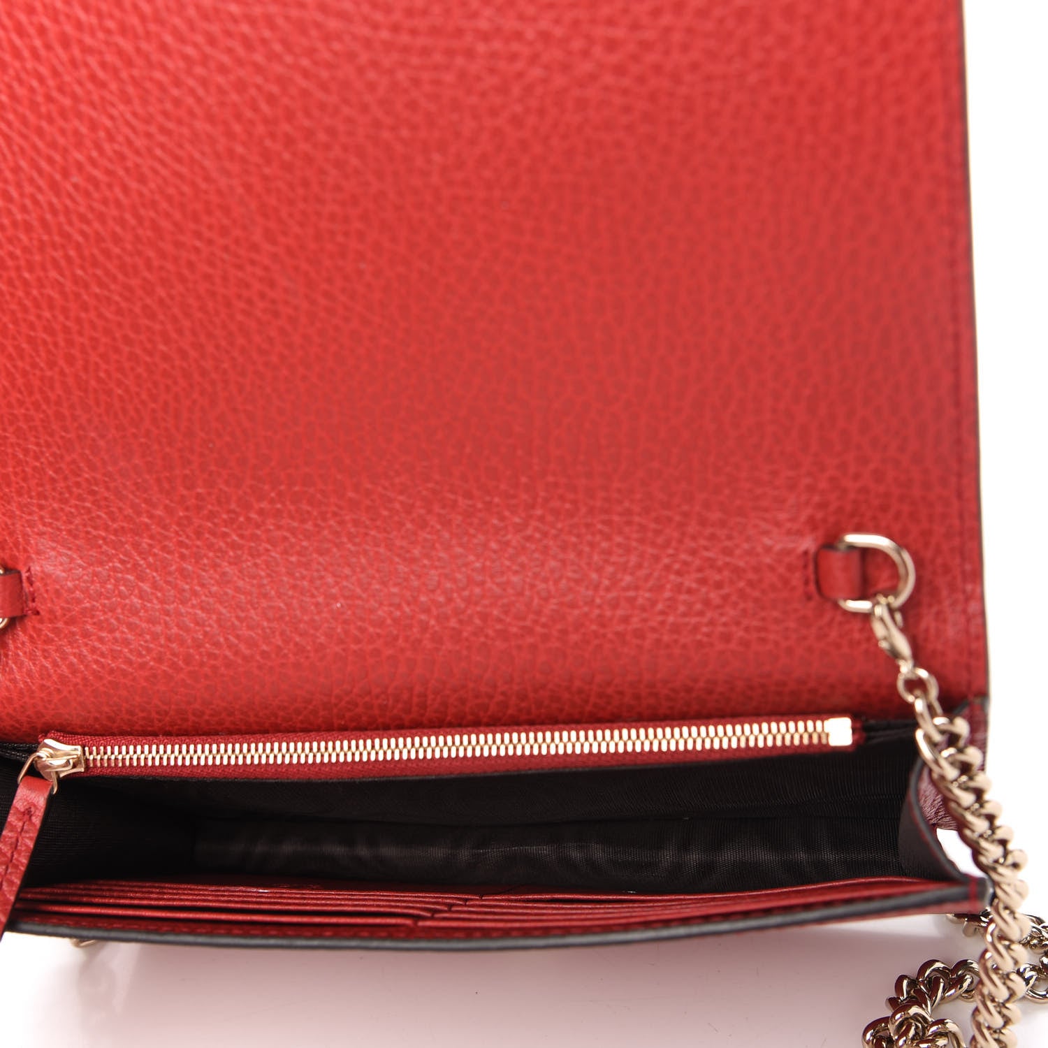 Gucci Dollar Calfskin Medium Betty Chain Wallet Tabasco 5 of 11