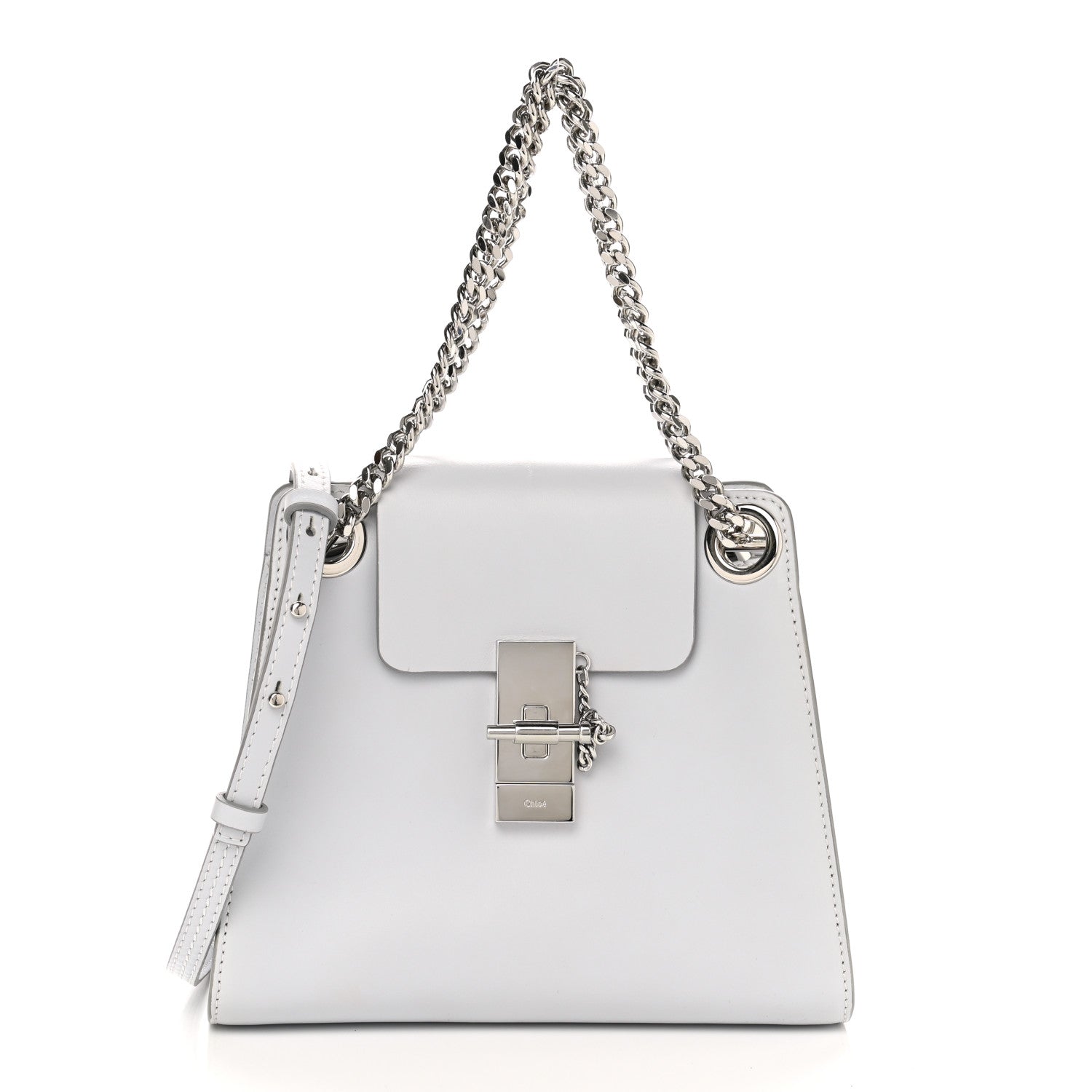 Chloe Shiny Calfskin Mini Annie Shoulder Bag Airy Grey 1 of 11