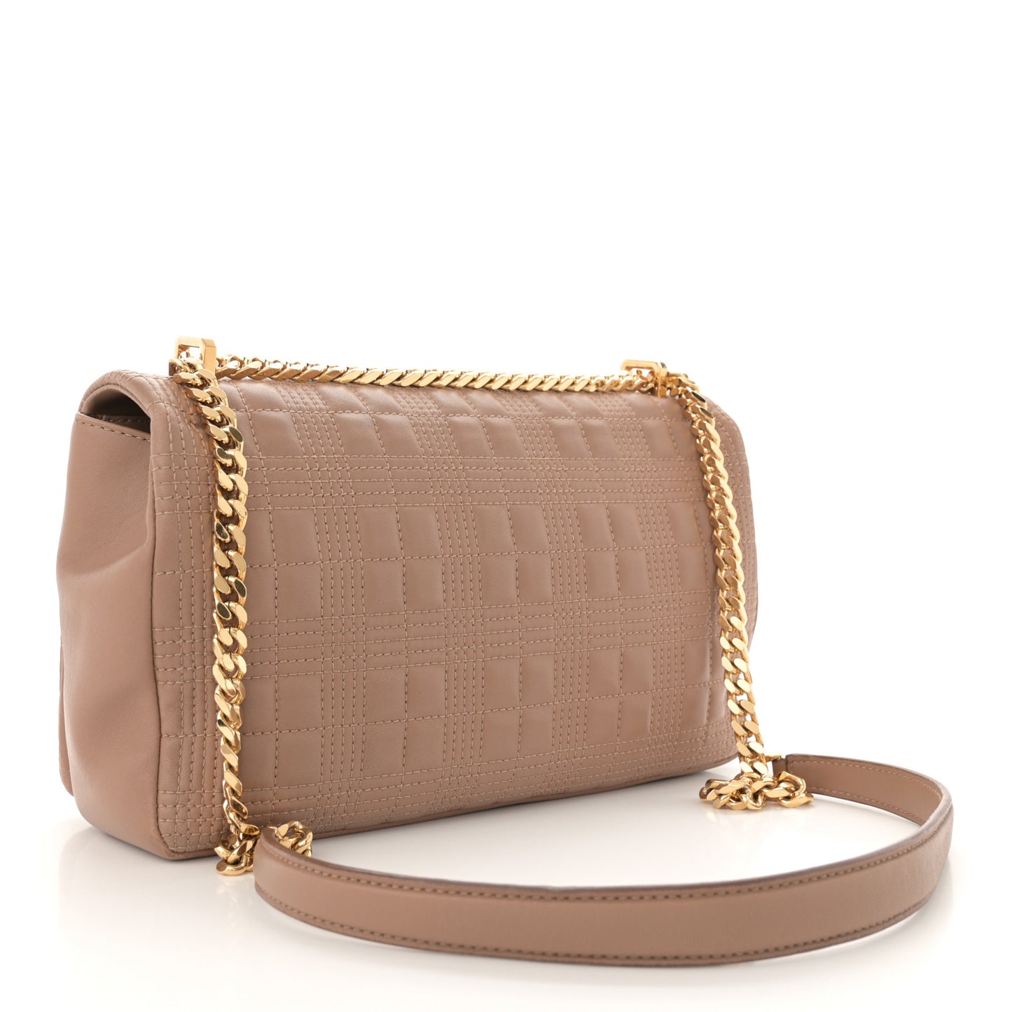 Lambskin Quilted Medium Lola Bag Camel