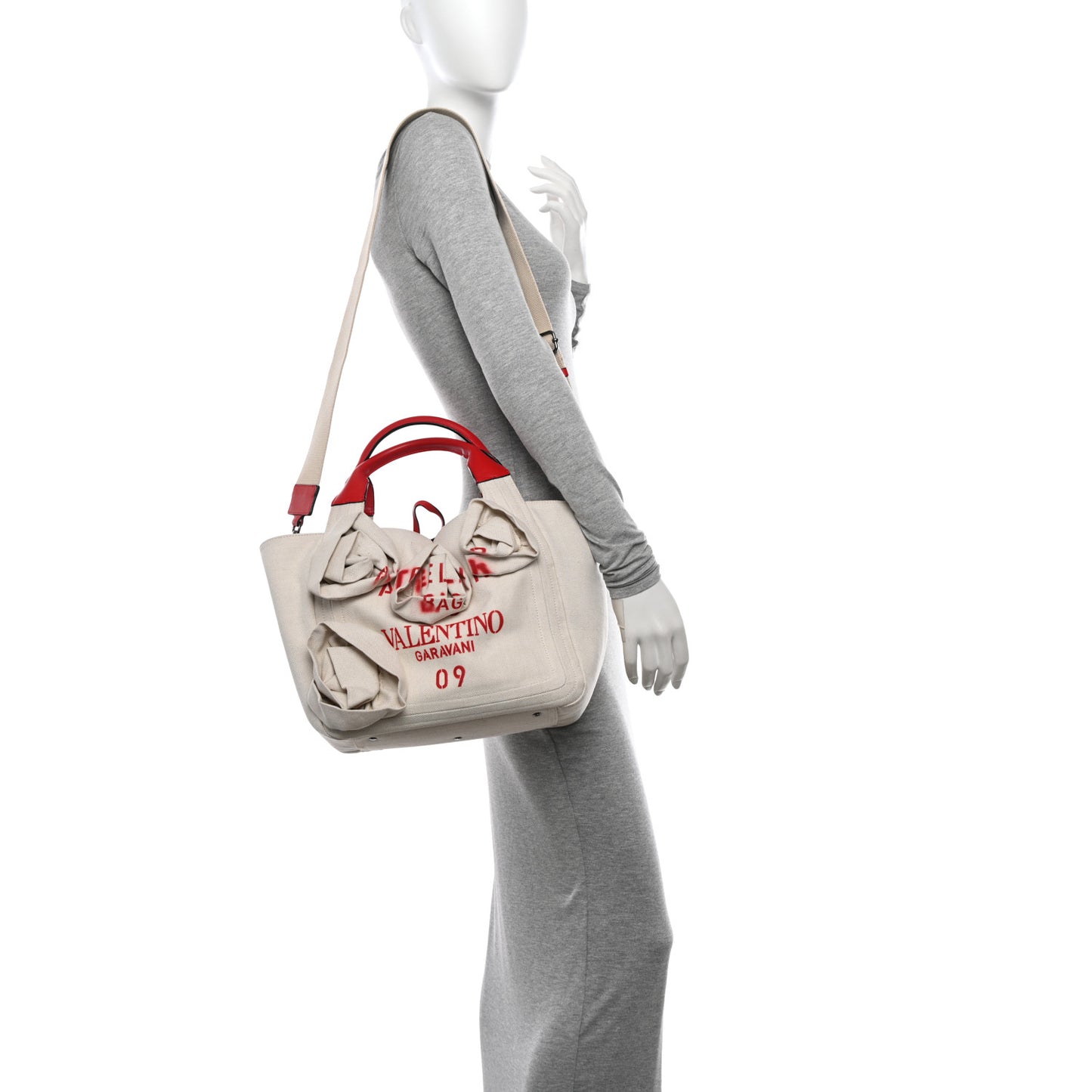 Canvas Large Atelier 09 Rose Blossom Edition Tote Bag Naturale