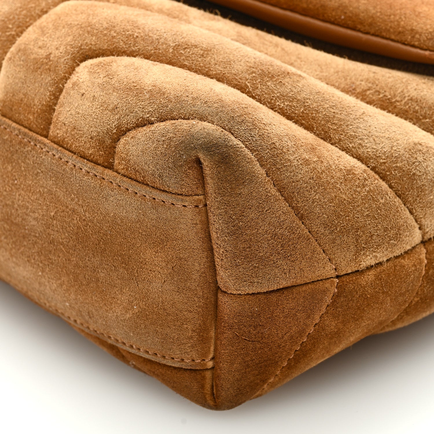 Saint Laurent Suede Toy Loulou Shoulder Bag Cinnamon 8 of 9