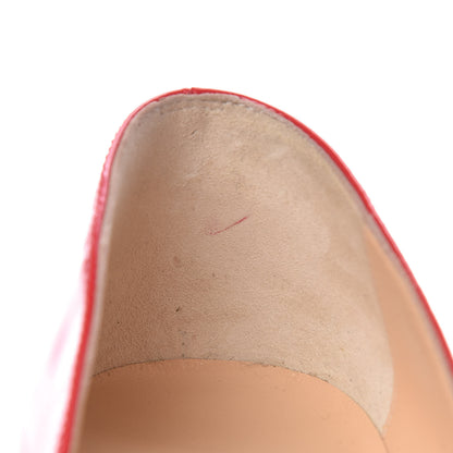Christian Louboutin Patent Pigalle Follies 100 Pumps 35.5 Pavot 10 of 11