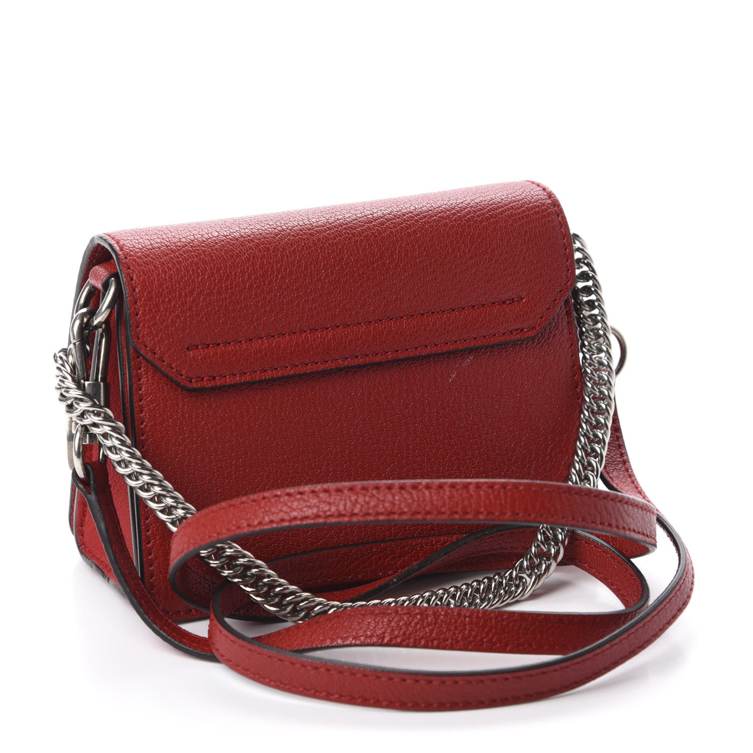 Givenchy Goatskin Mini GV3 Shoulder Bag Bright Red 3 of 10