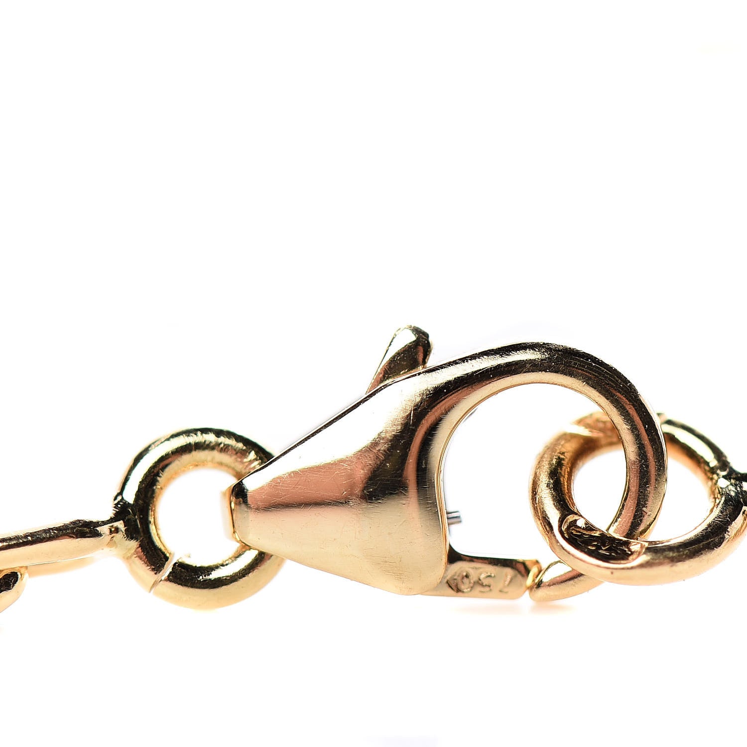 Van Cleef & Arpels 18K Yellow Gold Mother of Pearl 5 Motifs Vintage Alhambra Bracelet 4 of 6