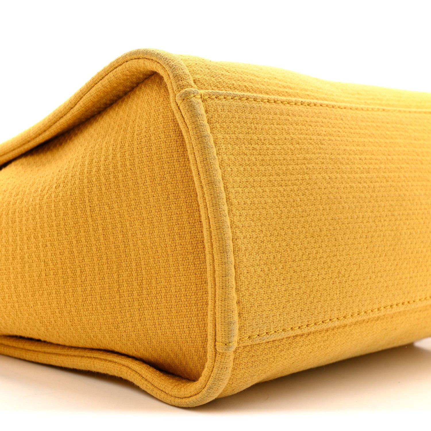 Chanel Mixed Fibers Small Deauville Tote Yellow 9 of 17