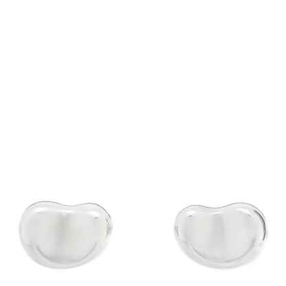 Tiffany Sterling Silver 12mm Elsa Peretti Bean Earrings 1 of 5