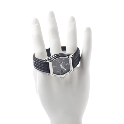 Cartier Stainless Steel Calfskin 37mm Las Vegas Roadster Automatic Watch Black 2 of 6