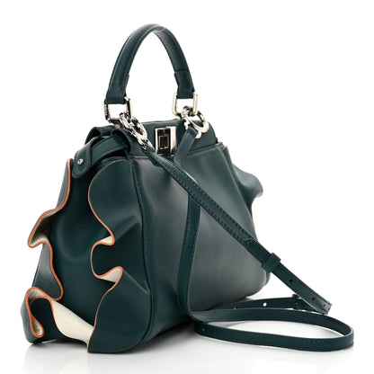 Fendi Nappa Waves Bi-Color Mini Peekaboo Iconic Satchel Ocean 3 of 10