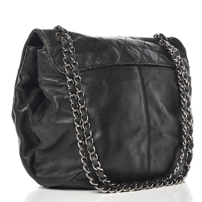 Chanel Shiny Lambskin Quilted Medium Trianon Messenger Flap Black 4 of 16