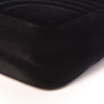 Gucci Velvet Matelasse Medium GG Marmont Shoulder Bag Black 10 of 10