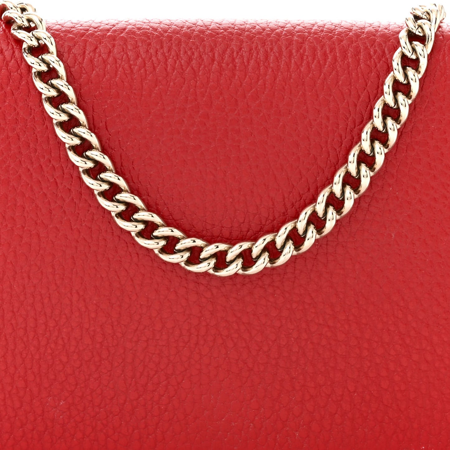 Dollar Calfskin Medium Betty Chain Wallet Tabasco