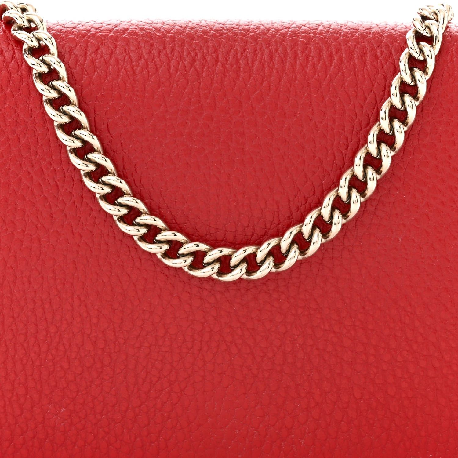 Gucci Dollar Calfskin Medium Betty Chain Wallet Tabasco 7 of 11