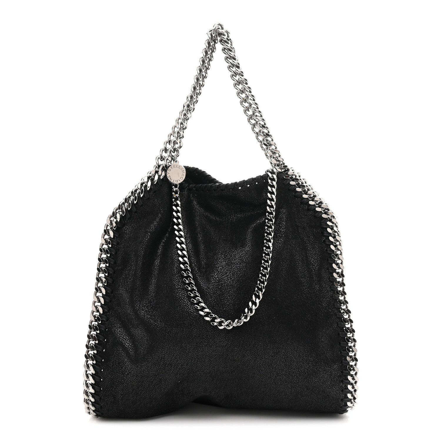 Stella McCartney Shaggy Deer Mini Falabella Fold Over Tote Black 1 of 9